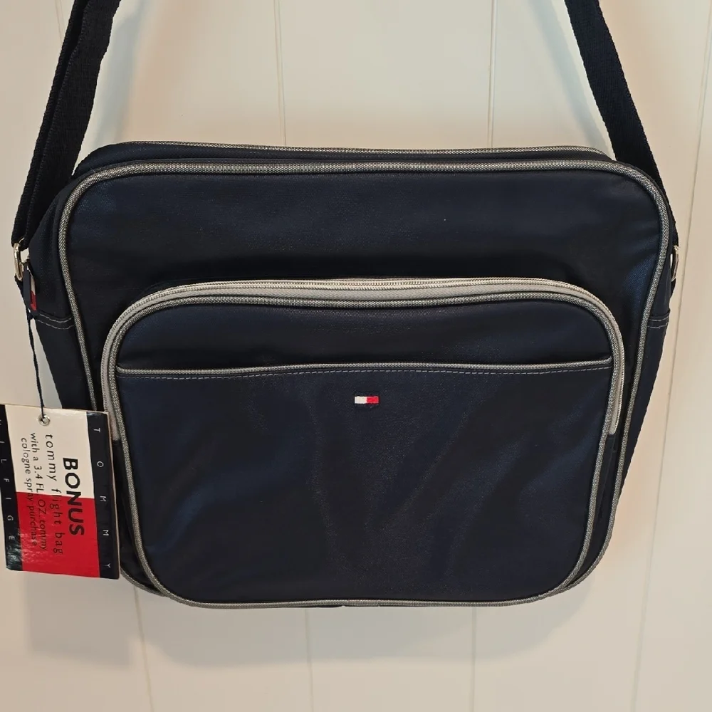 Tommy Hilfiger Dark Blue Messenger Travel Bag